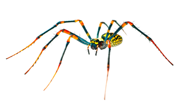 Creepy Spider Isolated on White Background for Design Projects and Illustrations