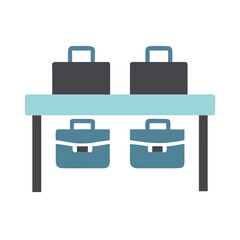 Briefcases on Table: Business, Work, and Office Supplies