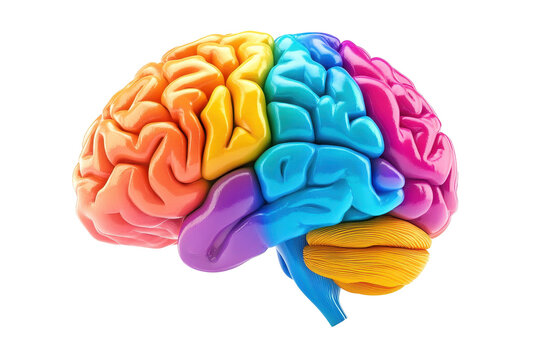 Explore the intricate beauty of a colorful 3D model of the human brain today