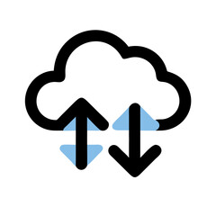 Light Blue Directional Arrows on Black Background Illustration