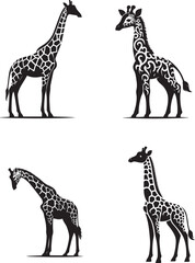 Tippy Giraffe Vector Illustration – Cheerful and Playful Jungle Animal Character