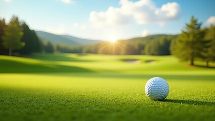 golf ball on green grass