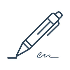 Fototapeta premium Minimalist Pencil Line Art Illustration on Black Background