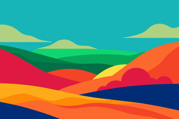 Fototapeta premium landscape with mountains and sea