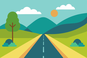 Fototapeta premium bicycle-road-in-countryside