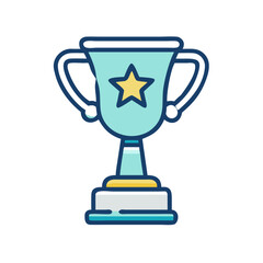 Victory Trophy Symbolizing Success, Winning and Achievement Concept