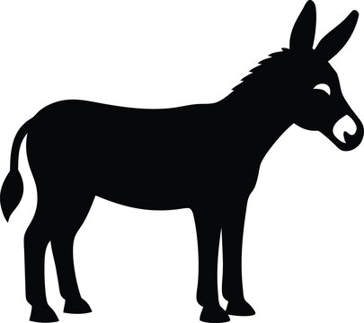 recommend clip art: donkey silhouette vector, black donkey silhouette vector illustration on white background