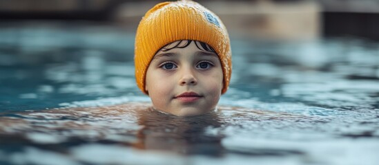 Child Swimming in a Pool