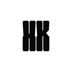 HK monogram logo design letter text name symbol monochrome logotype alphabet character simple logo