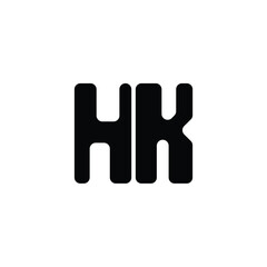 HK monogram logo design letter text name symbol monochrome logotype alphabet character simple logo