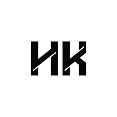 HK monogram logo design letter text name symbol monochrome logotype alphabet character simple logo