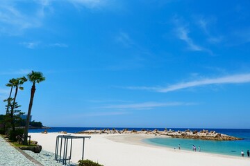 南紀白浜、白良浜。和歌山、日本。5月下旬。