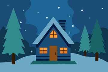 anime-cabin-in-the-woods-during-snowfall 