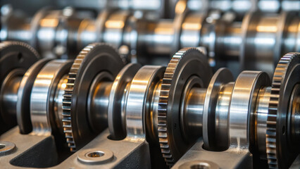 Fototapeta premium High quality gears and components in automotive industry showcase precision engineering and maintenance service concept