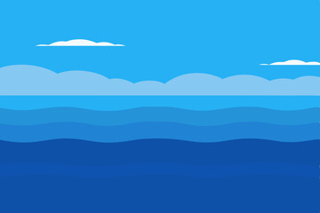 Fototapeta premium calm-sky-above-ocean-horizon