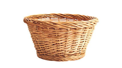 Professional Laundry Basket Isolated on White Background, Household Chores Concept