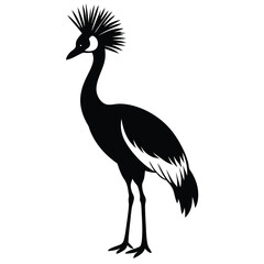 crowned crane vector animal