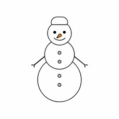 snowman on a white background