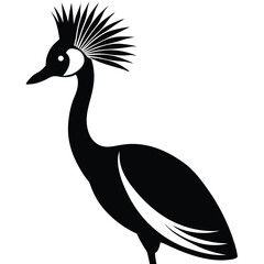 crowned crane vector animal