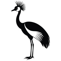 crowned crane vector animal