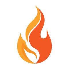 Gradient Flame Icon – Modern Red and Yellow Fire Symbol Vector .gradient flame vector. flame illustration