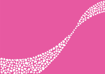 ハート柄の背景 桃色系の単色 白抜き ハート