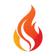 vector fire icon . Vibrant Gradient Flame Vector &ndash; Abstract and Dynamic Design