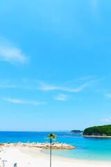 南紀白浜、白良浜。和歌山、日本。5月下旬。