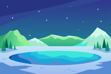 frozen-lake-with-aurora-sky---anime-style