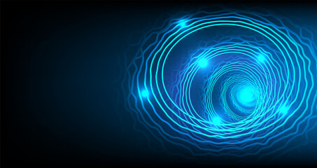 abstract technology blue background with circles