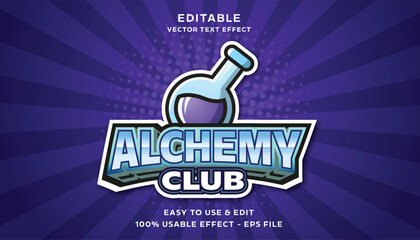 alchemy club editable text effect with modern and simple style