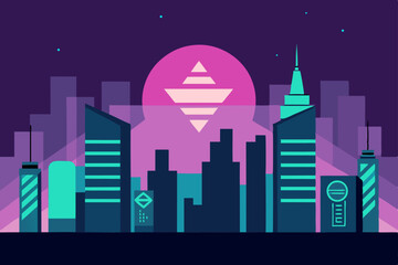 Fototapeta premium night city background