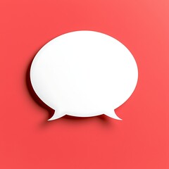 Blank Speech Bubble, Red Background
