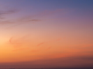 Beautiful orange sky  before sunrise