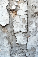 Fototapeta premium Close-up of peeling paint on a weathered wall showing texture and decay.