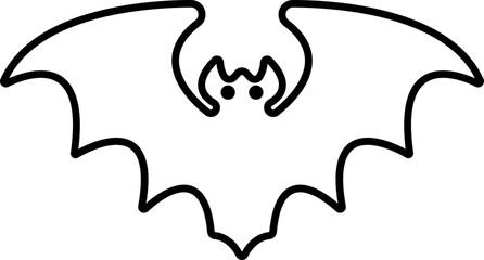 Bat icon isolated on transparent background fly bat sign symbol vector for apps or website animal design line