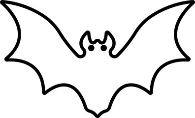 Bat icon isolated on transparent background fly bat sign symbol vector for apps or website animal design line
