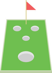 Golf Pong Cornhole Board Vector Illustration