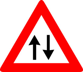 road sign isolated on white background