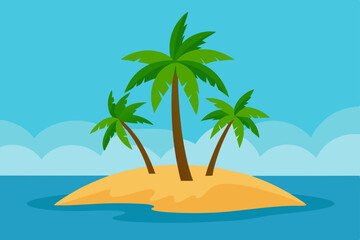 tropical-island-with-palm-trees