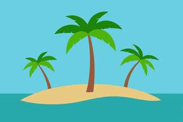 tropical-island-with-palm-trees