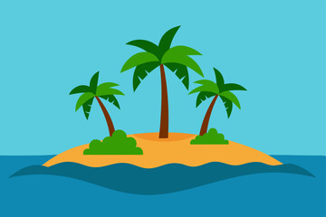 tropical-island-with-palm-trees