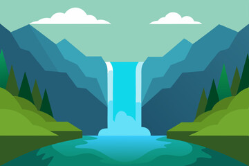 waterfall-in-anime-valley---nature-background