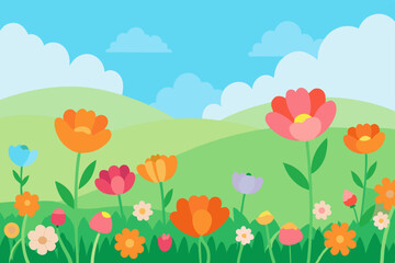 Fototapeta premium meadow with flowers