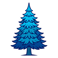  Unique Blue Spruce Tree Design Featuring Bold Outline