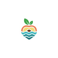 strawberry vector logo gradient design