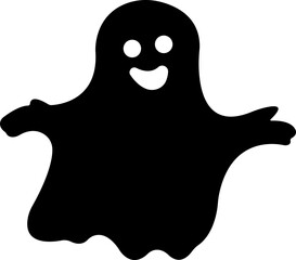 Halloween Ghosts icon of various scary in flat isolated on transparent background.