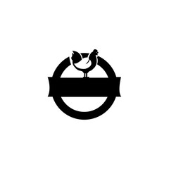 Hen logo template isolated brand