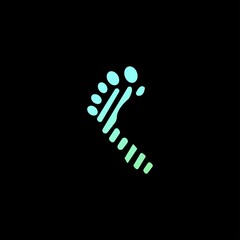 Footprint icon vector logo template design