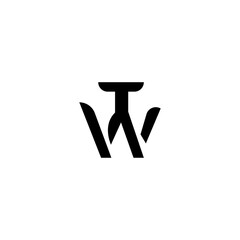 WT letter vector logo template illustration design